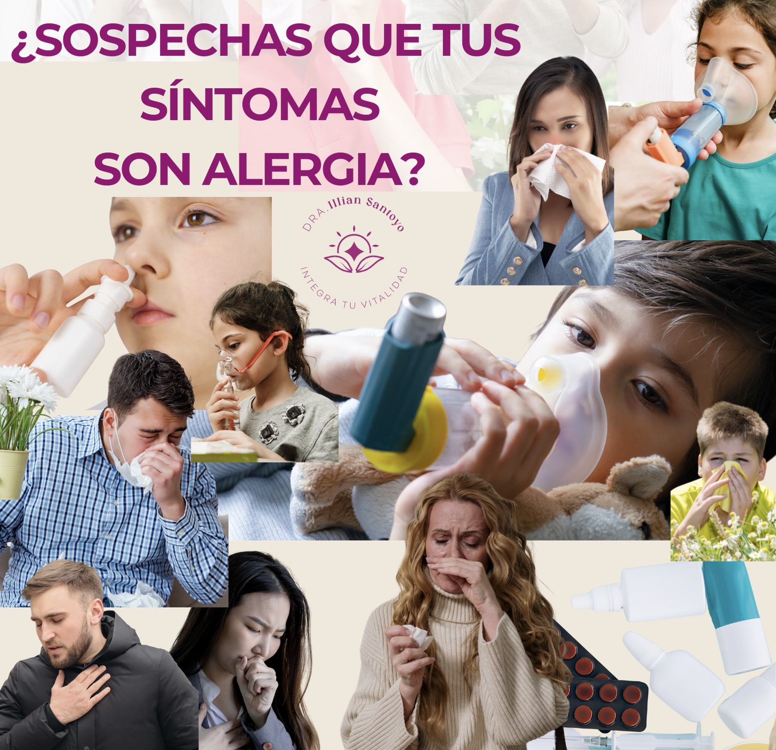mocos, tos persistente, estornudos, falta de aire, infecciones frecuentes